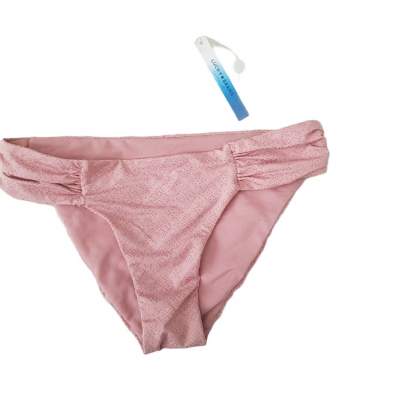 NWT Lucky Brand Dusty Pink Scrunch Bikini Bottom XS - Picture 6 of 12